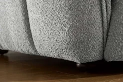 Modernes XXL Sofa CLOUD 260cm grau Bouclé Bigsofa Federkern inkl. Kissen
