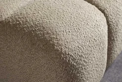 Modernes XXL Sofa CLOUD 260cm champagner greige Bouclé Bigsofa Federkern inkl. Kissen