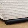 Modernes XXL Sofa ELEGANCIA 285cm champagner beige Cord inklusive Kissen Bigsofa