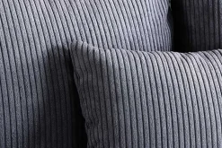 Modernes XXL Sofa ELEGANCIA 285cm anthrazit Cord inklusive Kissen Bigsofa