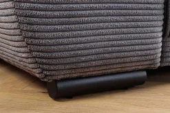 Modernes XXL Sofa ELEGANCIA 285cm anthrazit Cord inklusive Kissen Bigsofa
