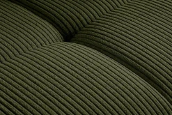 Modernes XXL Sofa ELEGANCIA 285cm grün Cord Federkern inklusive Kissen Bigsofa