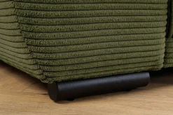 Modernes XXL Sofa ELEGANCIA 285cm grün Cord Federkern inklusive Kissen Bigsofa