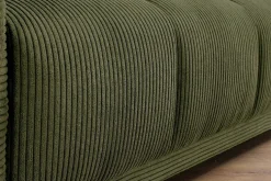 Modernes XXL Sofa ELEGANCIA 285cm grün Cord Federkern inklusive Kissen Bigsofa