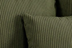 Modernes XXL Sofa ELEGANCIA 285cm grün Cord Federkern inklusive Kissen Bigsofa