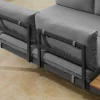Modulare Garten Sitzgruppe ORLANDO LOUNGE 240cm anthrazit Aluminium wetterfest inkl. Kissen