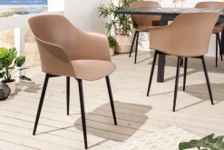Nachhaltiger Design Stuhl UPCYCLING ME braun 70% Kaffeefaser Indoor Outdoor
