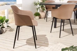 Nachhaltiger Design Stuhl UPCYCLING ME braun 70% Kaffeefaser Indoor Outdoor