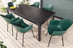 Nachhaltiger Design Stuhl UPCYCLING ME grün 75% Ocean Plastik Indoor Outdoor