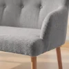 Nordische Sitzbank SCANDINAVIA MEISTERSTÜCK 115cm grau natur Massivholz mit Armlehne