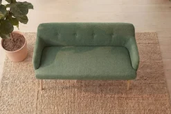 Nordische Sitzbank SCANDINAVIA MEISTERSTÜCK 115cm salbei natur Massivholz mit Armlehne