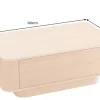 Nordischer Couchtisch VALHALLA WOOD 100cm natur Eichenholz mit Schublade