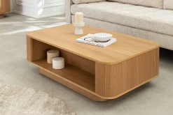 Nordischer Couchtisch VALHALLA WOOD 100cm natur Eichenholz mit Schublade
