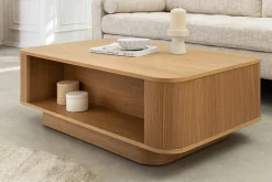 Nordischer Couchtisch VALHALLA WOOD 100cm natur Eichenholz mit Schublade