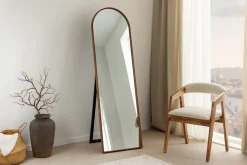 Nordischer Standspiegel PORTRAIT 165cm braun in Walnussholz-Design