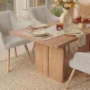 Nordischer Stuhl SCANDINAVIA MEISTERSTÜCK beige natur Strukturstoff Massivholzbeine