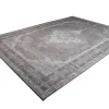 Orientalischer Baumwoll-Teppich PURE UNIQUE XXL 350x240cm antik-hellgrau geometrische Muster