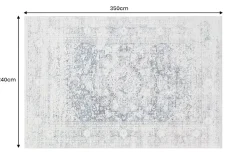 Orientalischer XXL Teppich OLD MARRAKESCH 350x240cm grau blau Flachgewebe