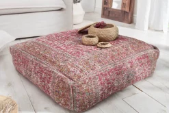 Orientalisches Bodenkissen XL OLD MARRAKESCH 70cm rot florales Muster Sitzpouf