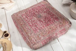 Orientalisches Bodenkissen XL OLD MARRAKESCH 70cm rot florales Muster Sitzpouf