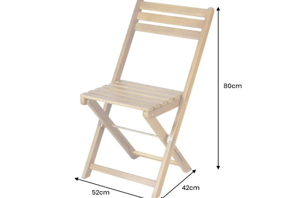 Outdoor Balkon Stuhl BALI natur honey Akazienholz klappbar wetterfest Gartenstuhl