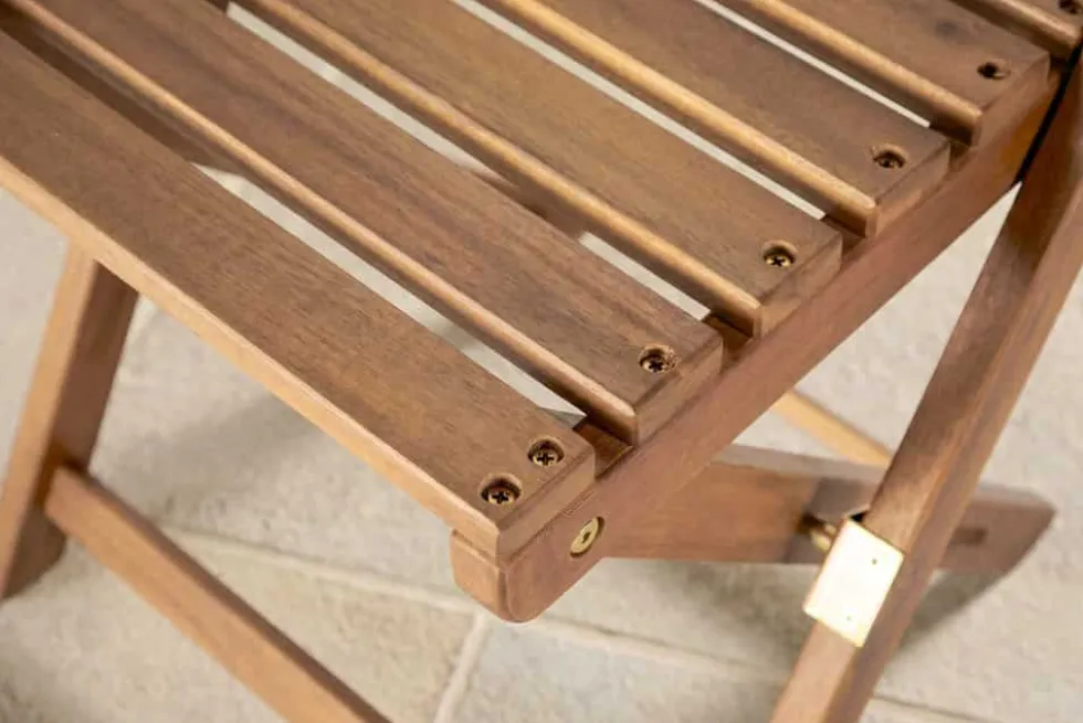 Outdoor Balkon Stuhl BALI natur honey Akazienholz klappbar wetterfest Gartenstuhl
