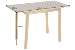 Outdoor Balkontisch BALI 110cm natur honey Akazienholz ausklappbar wetterfest
