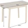 Outdoor Balkontisch BALI 110cm natur hell Akazienholz ausklappbar wetterfest