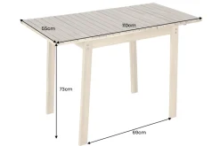Outdoor Balkontisch BALI 110cm natur hell Akazienholz ausklappbar wetterfest