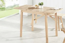 Outdoor Balkontisch BALI 110cm natur hell Akazienholz ausklappbar wetterfest