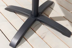 Outdoor Bistrotisch DESIGNO 70cm schwarz grau Aluminium wetterfest Gartentisch