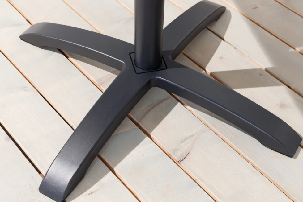 Outdoor Bistrotisch DESIGNO 70cm schwarz grau Aluminium wetterfest Gartentisch
