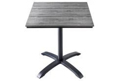 Outdoor Bistrotisch DESIGNO 70cm schwarz grau Aluminium wetterfest Gartentisch