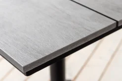 Outdoor Bistrotisch DESIGNO 70cm schwarz grau Aluminium wetterfest Gartentisch