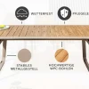 Outdoor Esstisch ORGANIC 200cm natur Kunststoff greige Aluminium Gartentisch wetterfest
