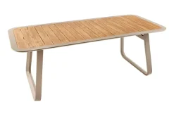 Outdoor Esstisch ORGANIC 200cm natur Kunststoff greige Aluminium Gartentisch wetterfest