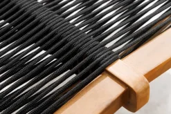 Outdoor Gartenbank BALI ROPE 120cm natur anthrazit Akazie 2-Sitzer