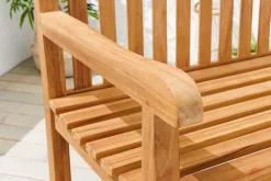 Outdoor Gartenbank EMPIRE TEAK 120cm natur Massivholz