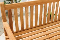 Outdoor Gartenbank EMPIRE TEAK 120cm natur Massivholz