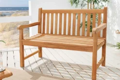 Outdoor Gartenbank EMPIRE TEAK 120cm natur Massivholz