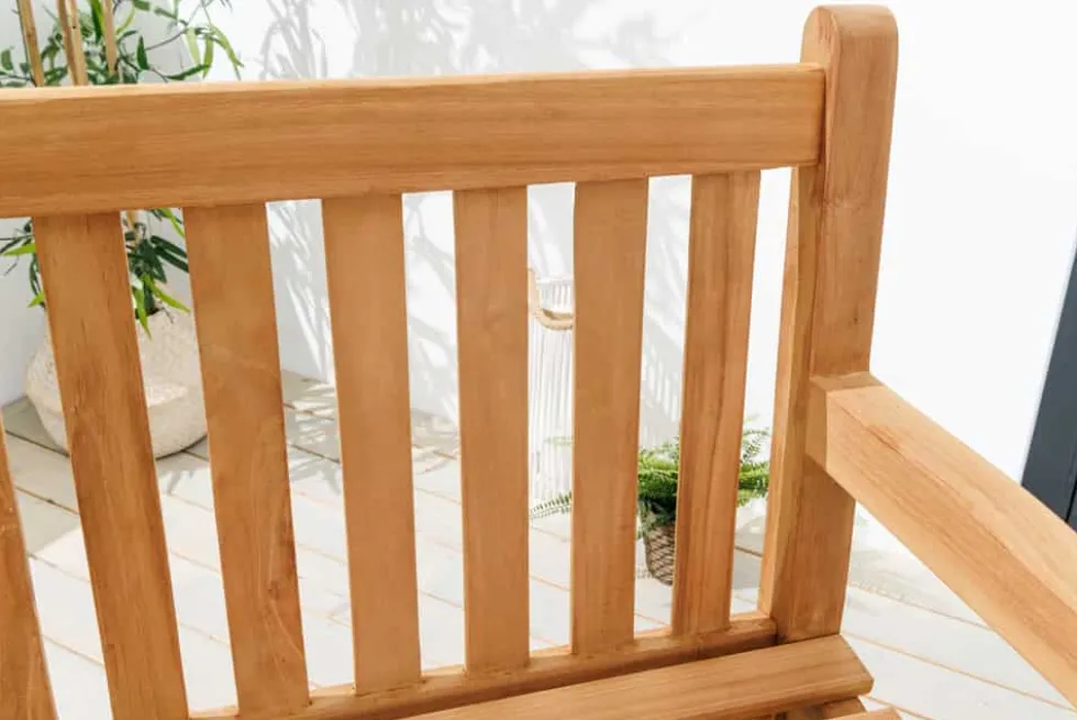 Outdoor Gartenbank EMPIRE TEAK 120cm natur Massivholz