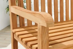 Outdoor Gartenbank EMPIRE TEAK 150cm natur Massivholz