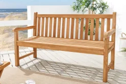 Outdoor Gartenbank EMPIRE TEAK 150cm natur Massivholz