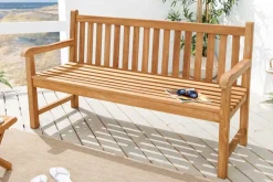 Outdoor Gartenbank EMPIRE TEAK 150cm natur Massivholz