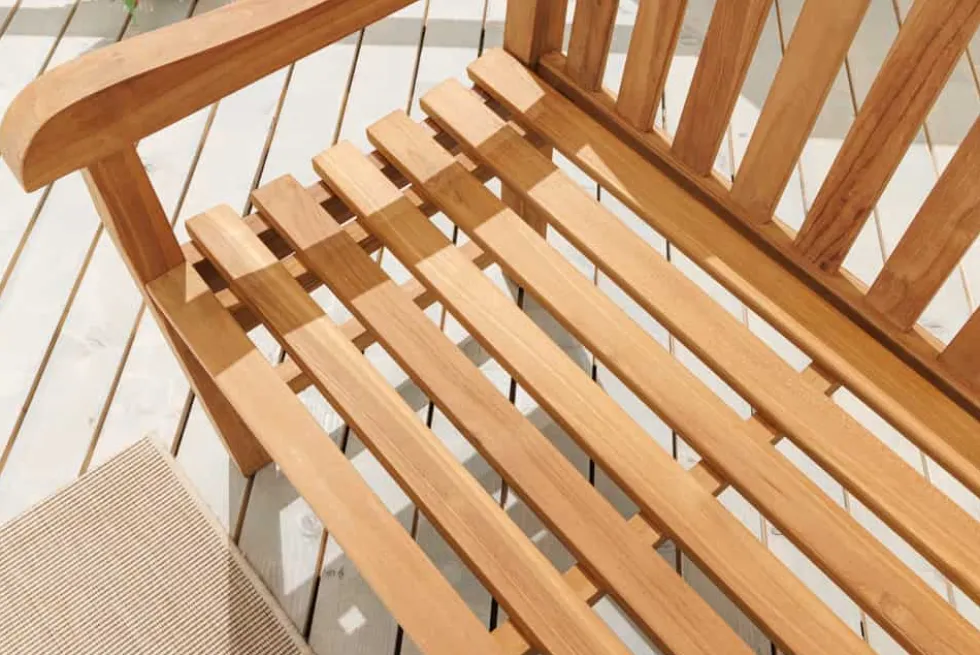 Outdoor Gartenbank EMPIRE TEAK 150cm natur Massivholz