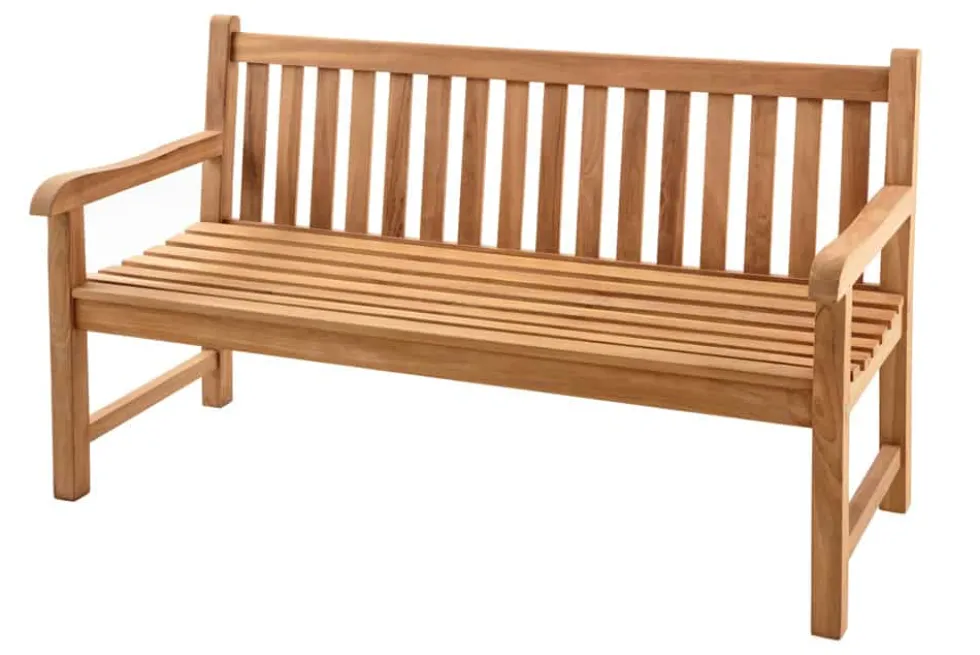 Outdoor Gartenbank EMPIRE TEAK 150cm natur Massivholz