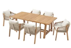 Outdoor Garten-Esstisch BALI 210cm natur Akazienholz wetterfest