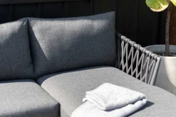 Outdoor Gartenlounge IPANEMA 240cm anthrazit Aluminium Teakholz wetterfest