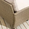 Outdoor Garten-Lounge MONACO 190cm natur Polyrattan Sitzecke inkl. Kissen wetterfest