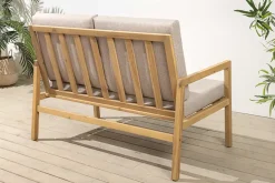 Outdoor Garten-Sitzgruppe BALI 110cm natur beige Akazie Massivholz wetterfest